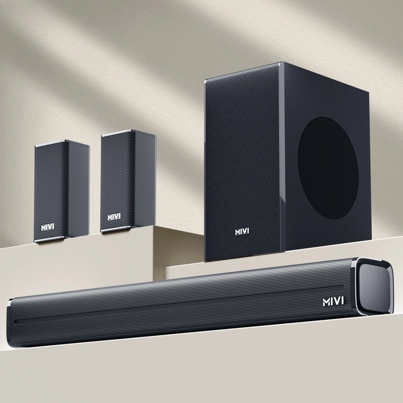 Mivi Fort H350 Soundbar, 350 Watts, 5.1 Channel, Multi-Input and EQ Modes, BT v5.1 350 W Bluetooth Soundbar (Black, 5.1 Channel)